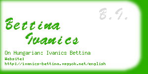 bettina ivanics business card